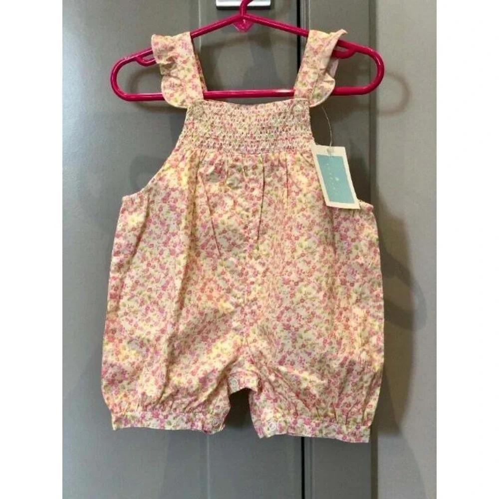 6 Mo New Agabang Sunsuit Flowers Infant Infants Baby Girl‎ Romper Smocking Girls